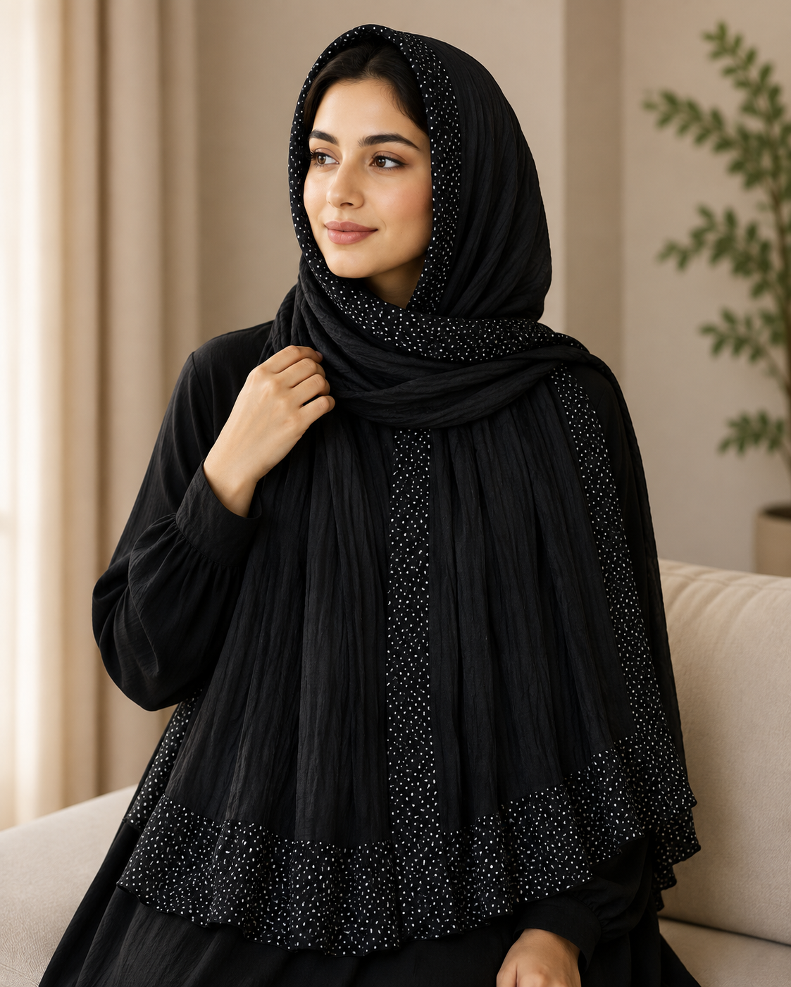 Ribbed Cotton Silk Hijab/Scarf